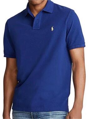 Ralph Lauren Men's Polo Shirt in Royal Blue with Yellow Pony